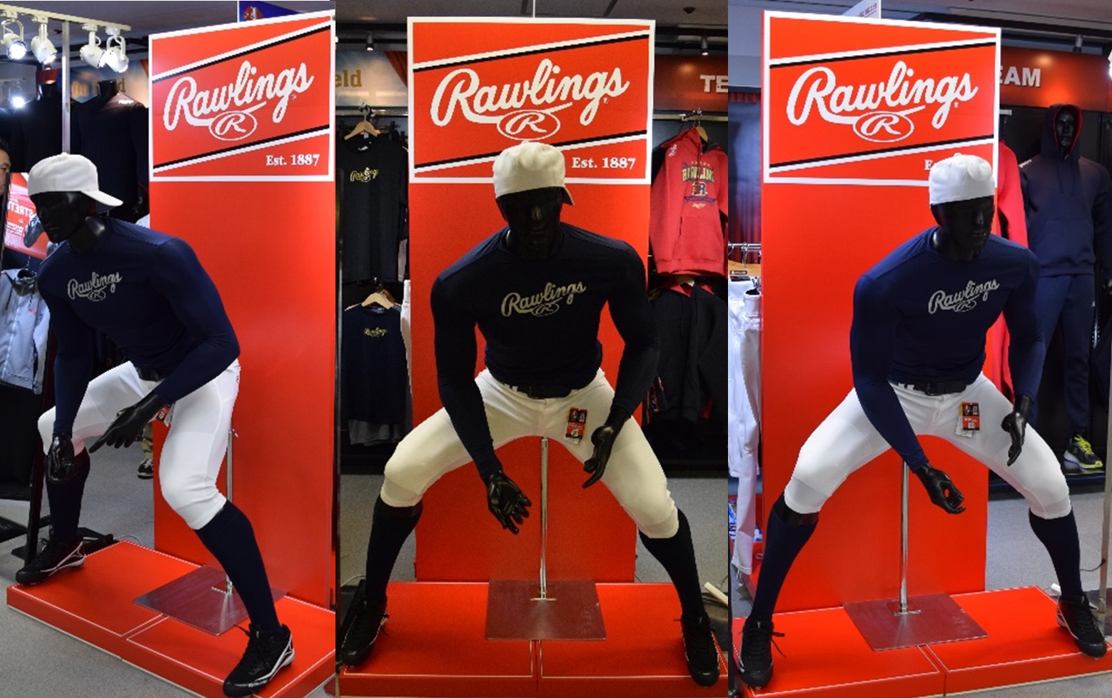 業界初！超伸3Dウルトラハイパーストレッチパンツのディスプレー