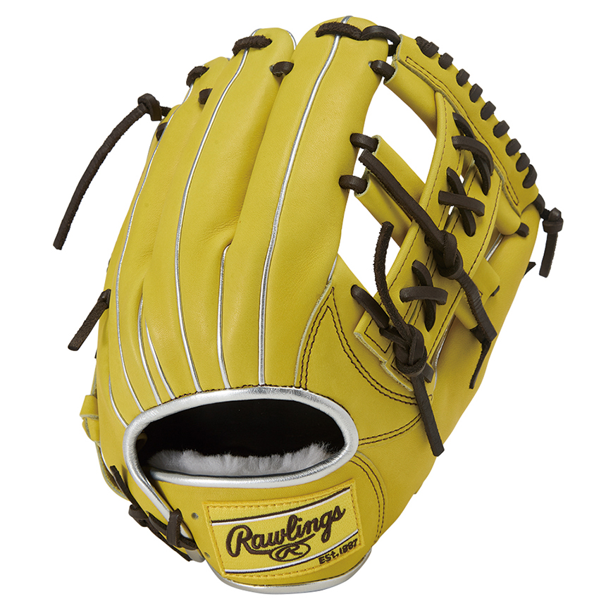 Rawlings 軟式グローブ チョコ/イエロー Rawlings 交換無料 野球 グローブ 軟式 ローリングス HOH MLB