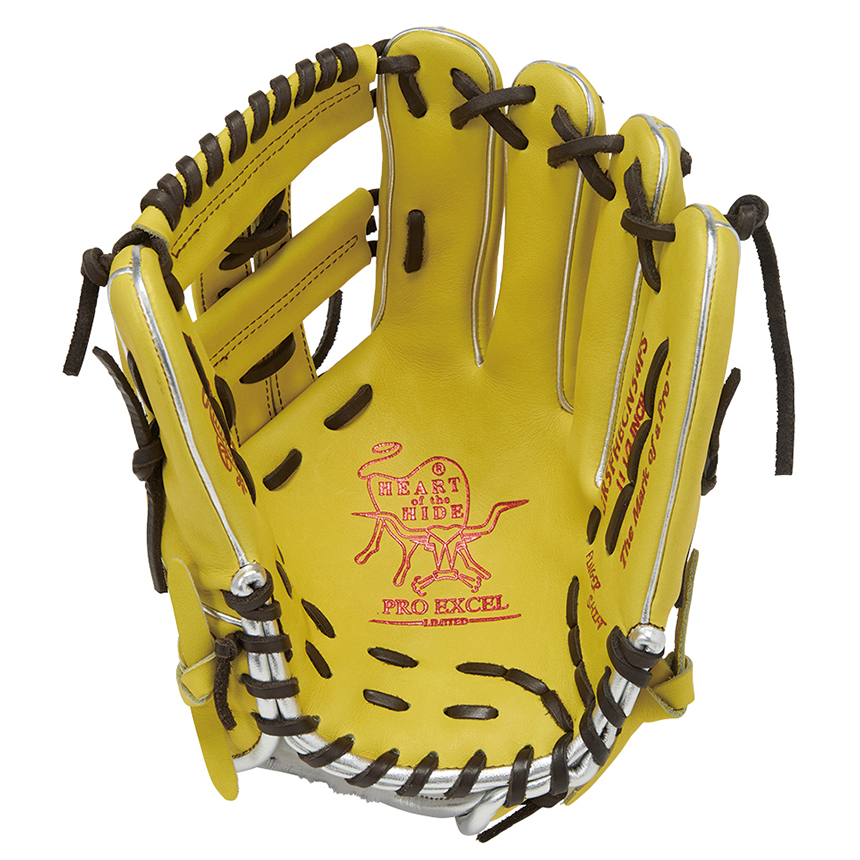 Rawlings PRO EXCEL 軟式グローブ 茶色/黄色 軟式 HOH® PRO EXCEL –Color Palette- [内野手用] サイズ 11.5